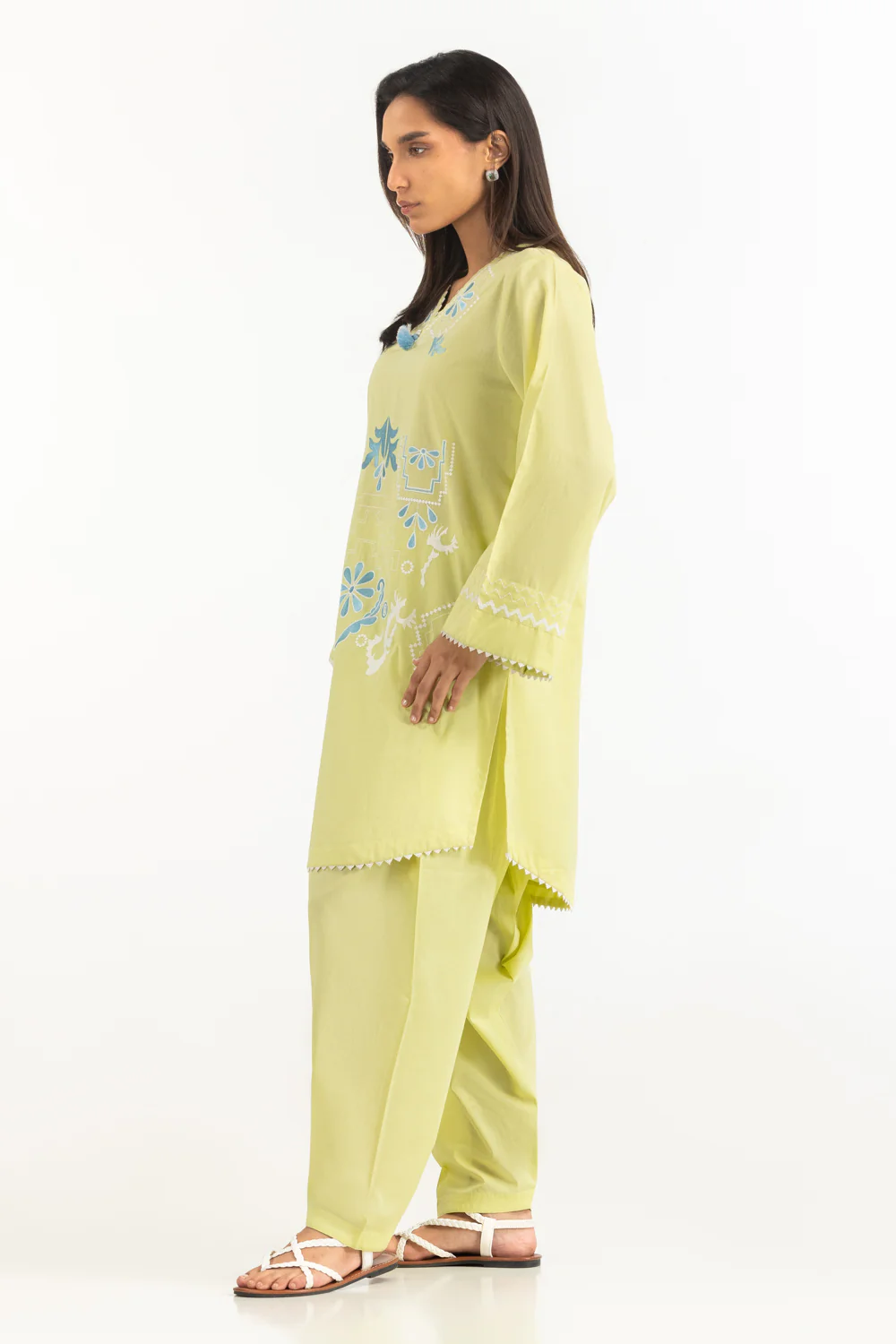 Cambric Embroidered Co-Ord Set - Image 4