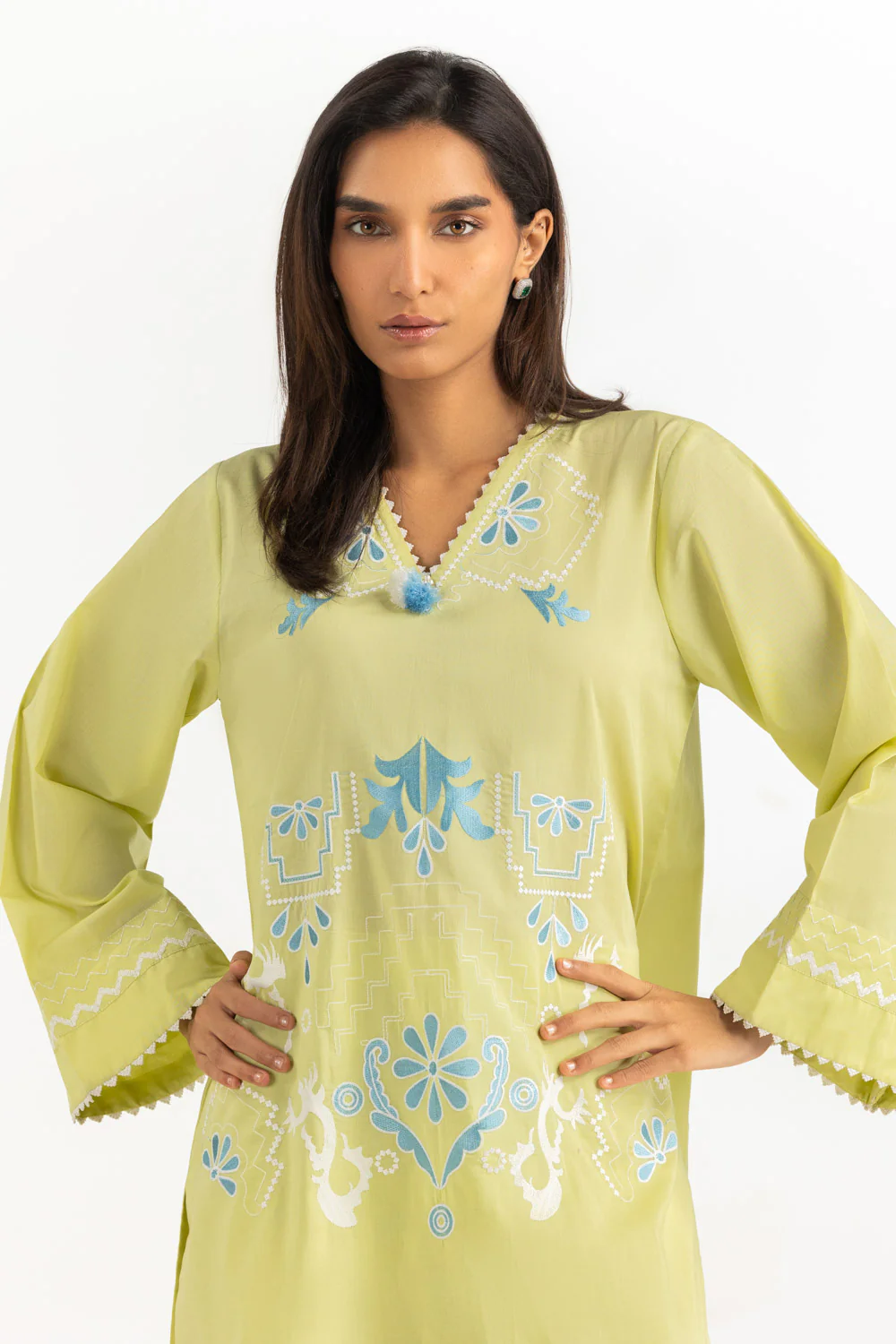 Cambric Embroidered Co-Ord Set - Image 5