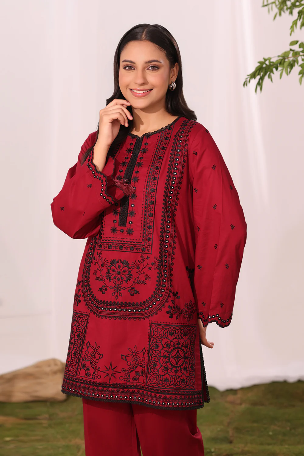Cambric Embroidered Co-Ord Set - Image 6