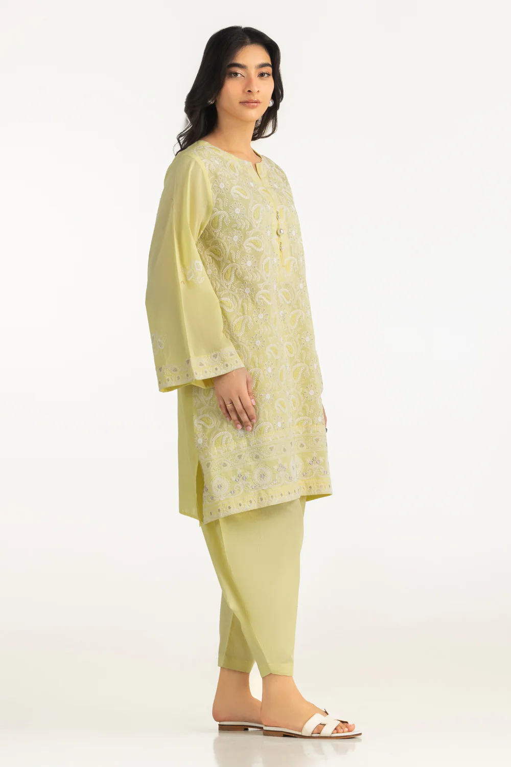 Cambric Embroidered Co-Ord Set - Image 3