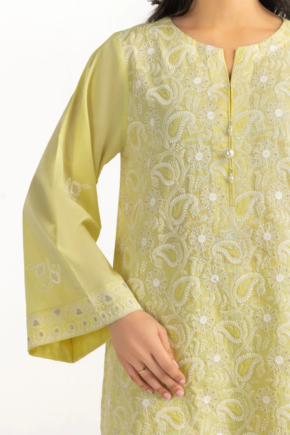 Cambric Embroidered Co-Ord Set - Image 4