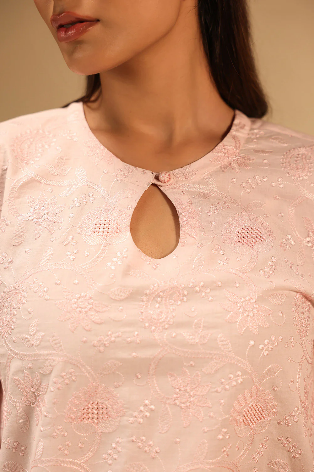 Cambric Embroidered Co-Ord Set - Image 5