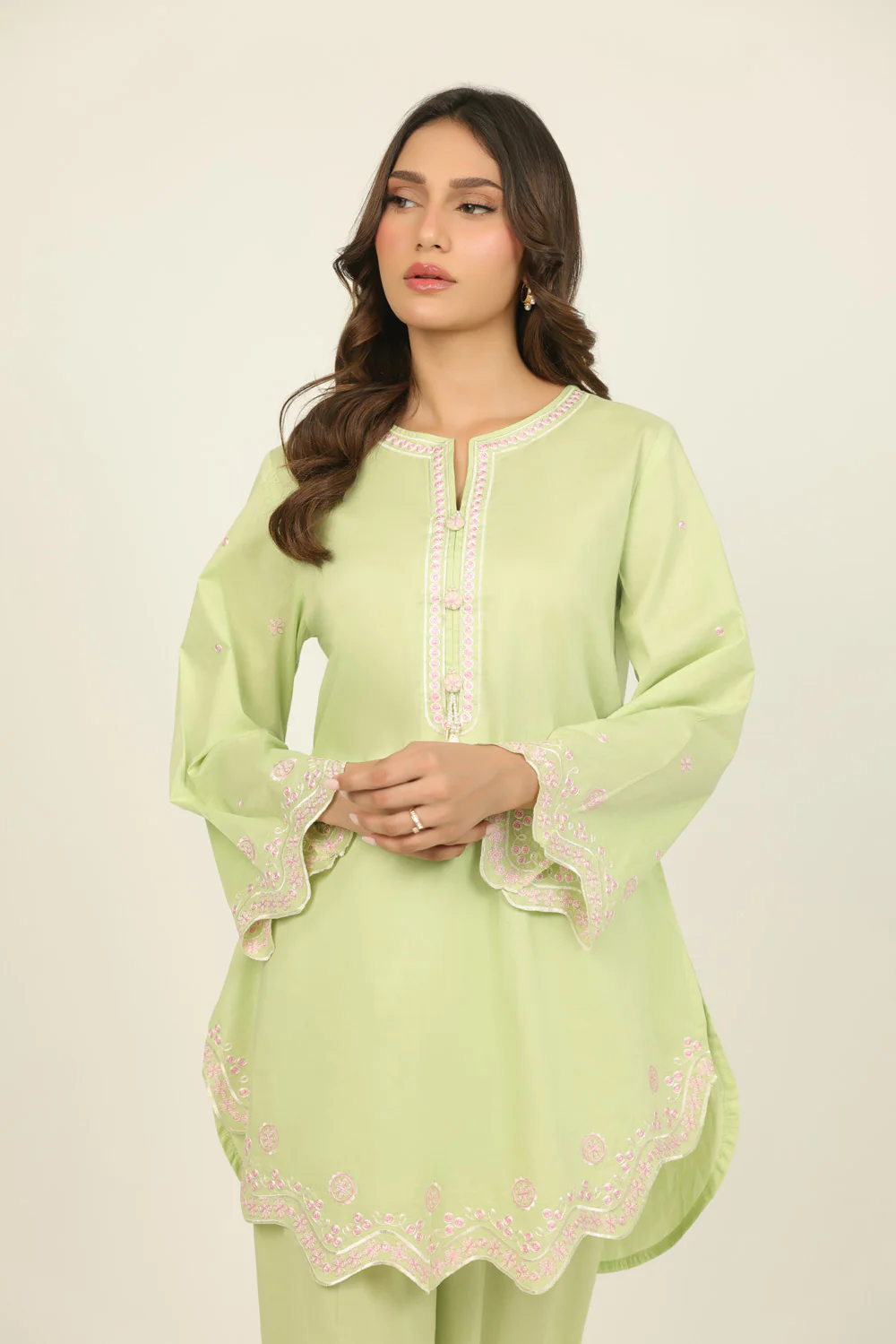 Cambric Embroidered Co-Ord Set - Image 2