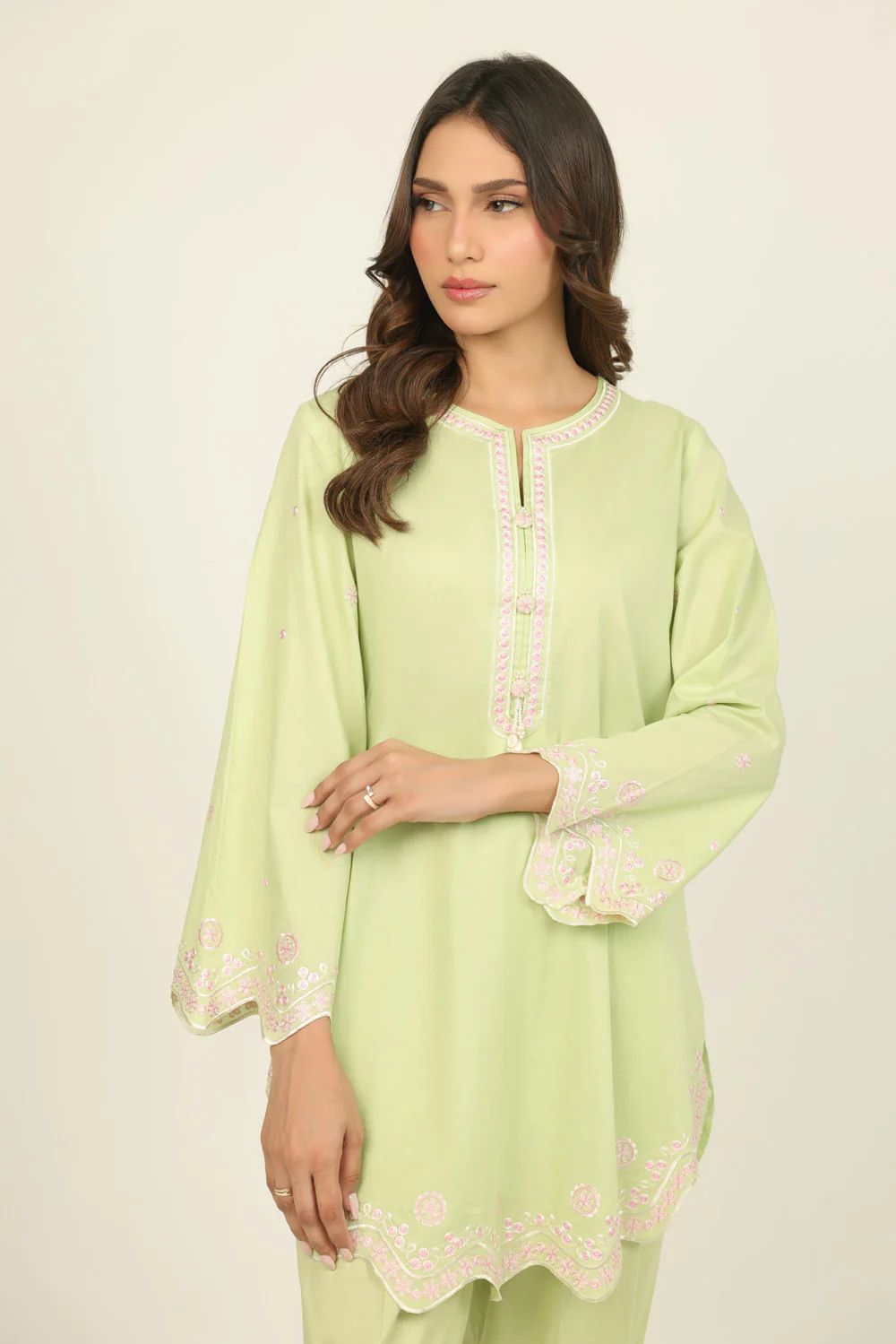 Cambric Embroidered Co-Ord Set - Image 4