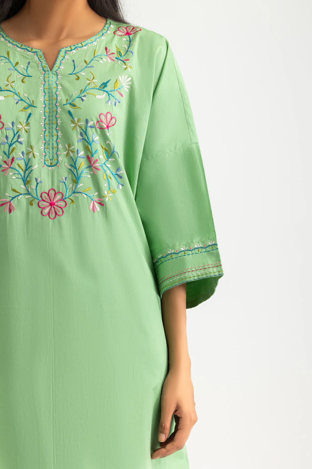 Cambric Embroidered Co-Ord Set - Image 2