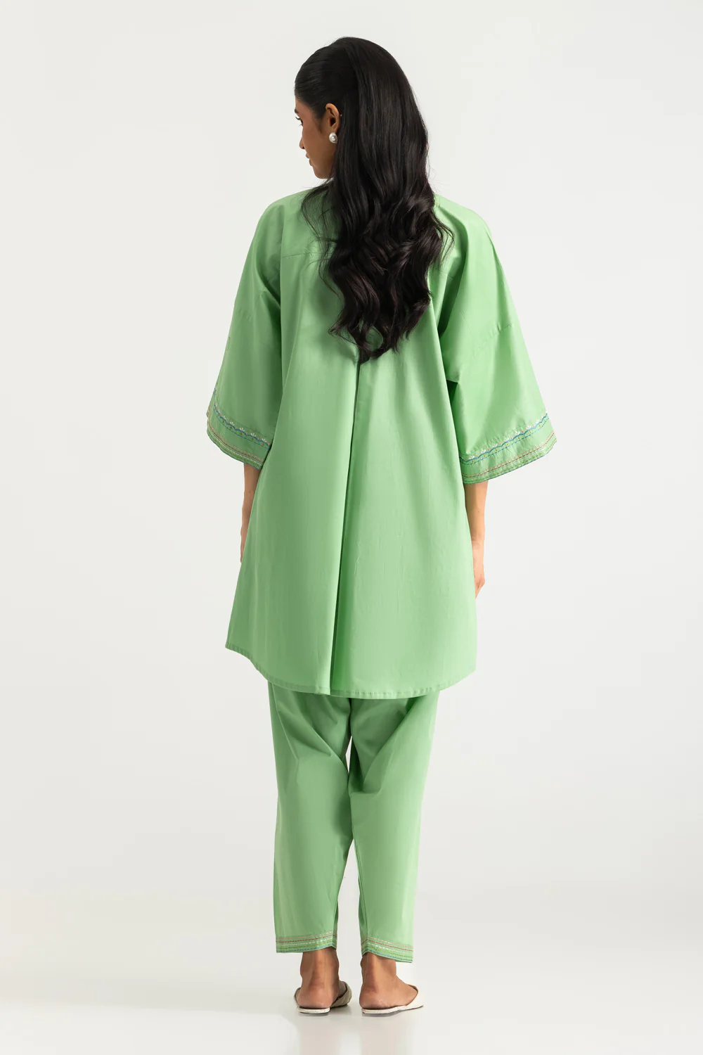 Cambric Embroidered Co-Ord Set - Image 6