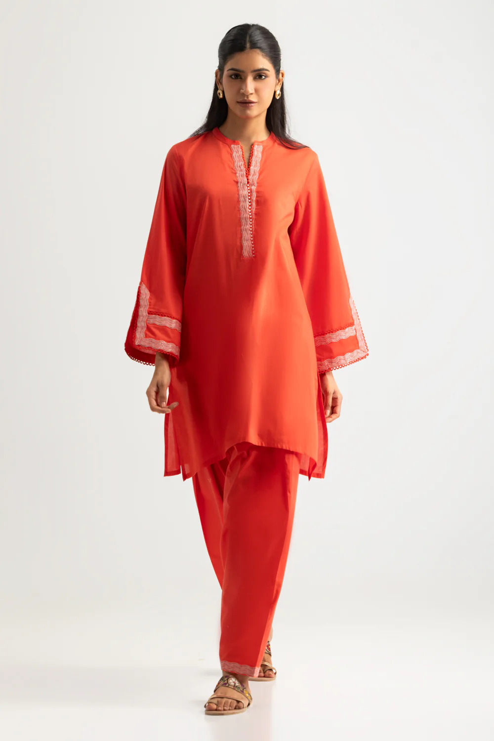 Cambric Embroidered Co-Ord Set - Image 3