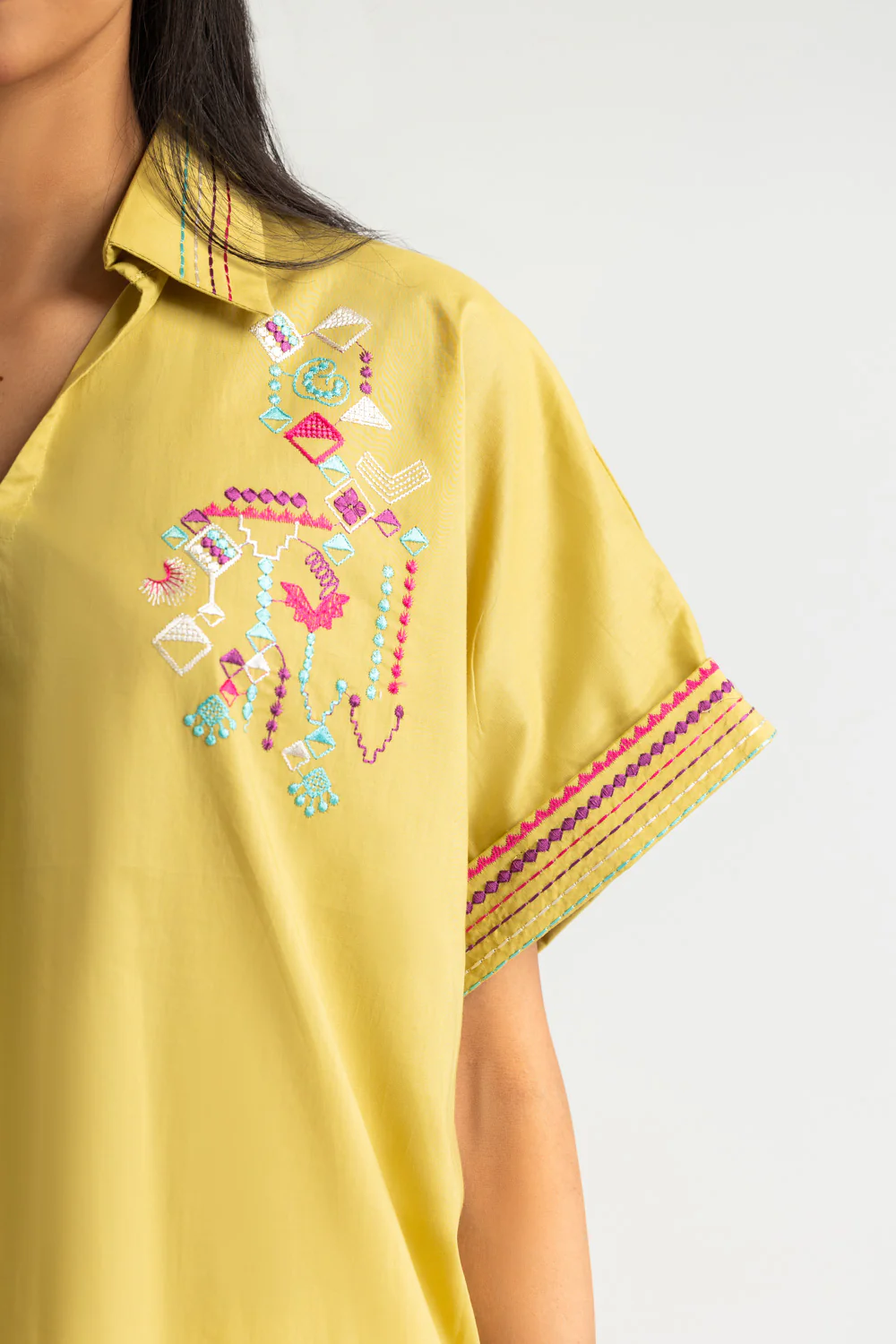 Cambric Embroidered Co-Ord Set - Image 2