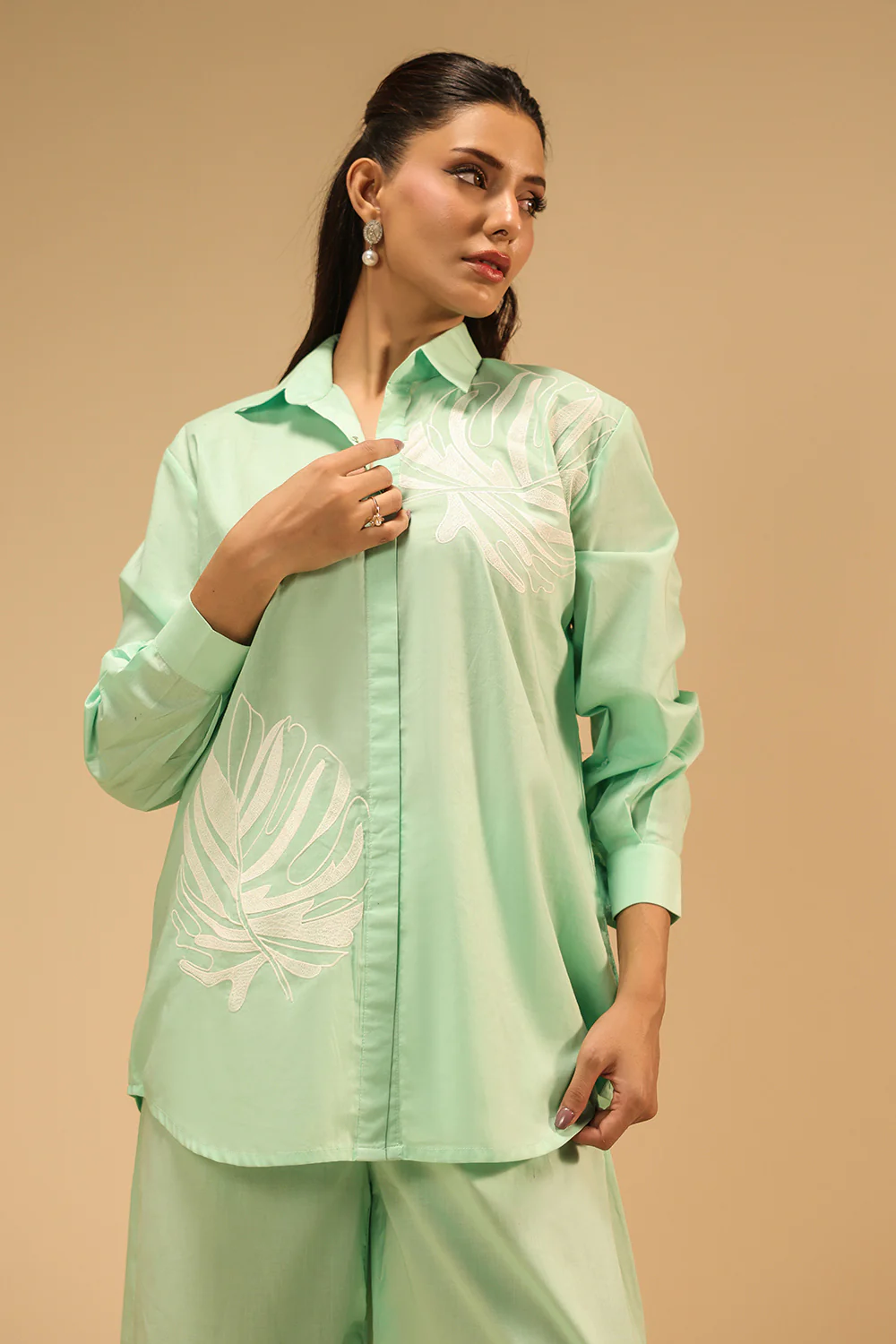 Cambric Embroidered Co-Ord Set - Image 5