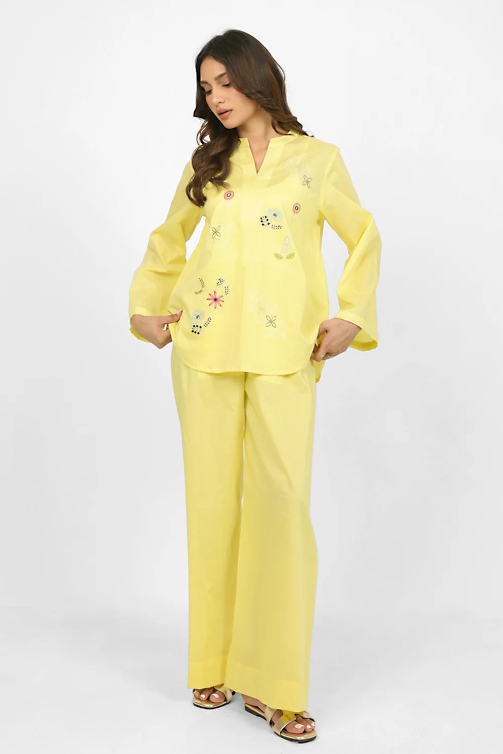 Cambric Embroidered Co-Ord Set - Image 3