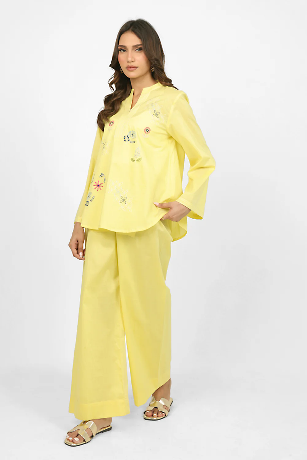 Cambric Embroidered Co-Ord Set - Image 5