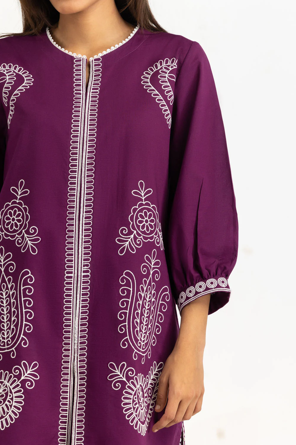 Cambric Embroidered Co-Ord Set - Image 2