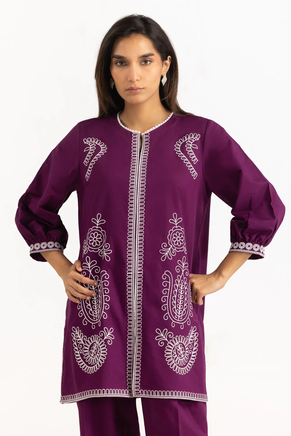 Cambric Embroidered Co-Ord Set - Image 3
