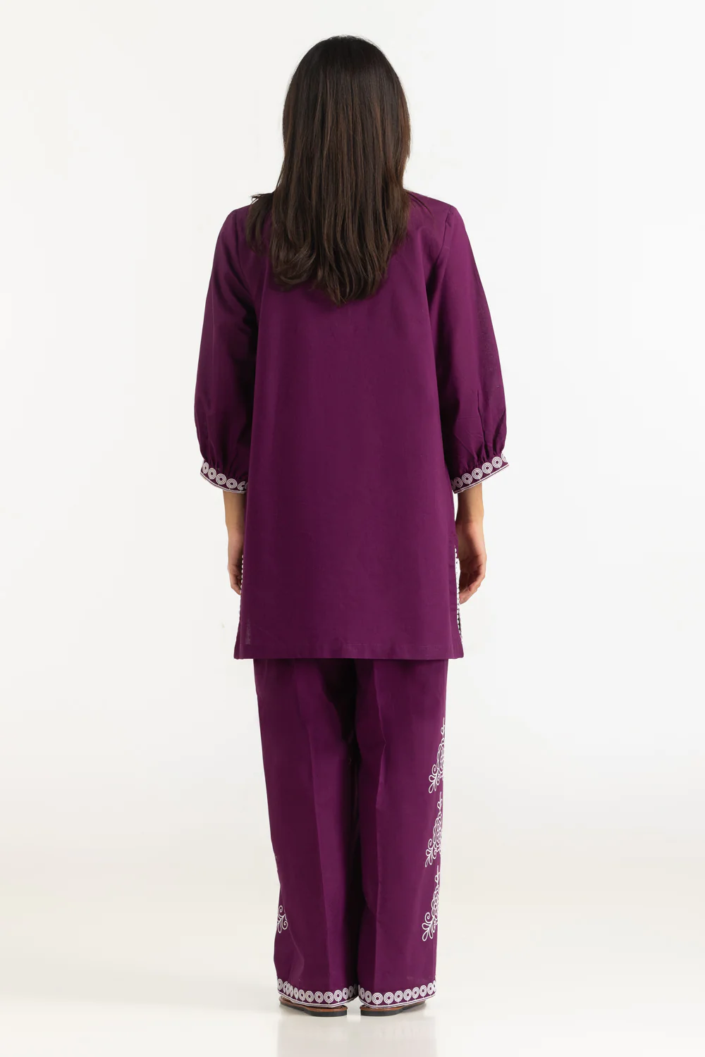 Cambric Embroidered Co-Ord Set - Image 5