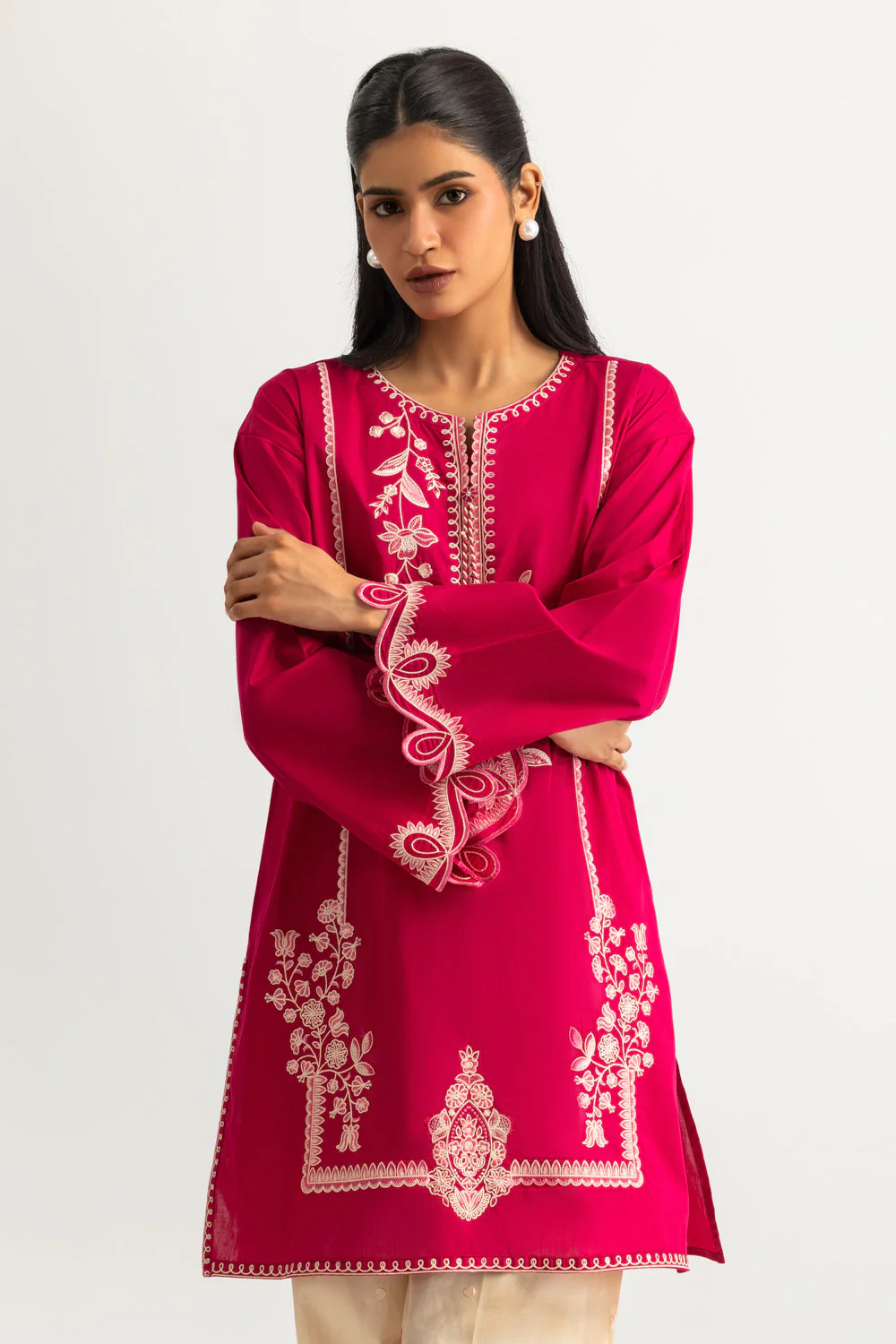 Cambric Embroidered Co-Ord Set - Image 3