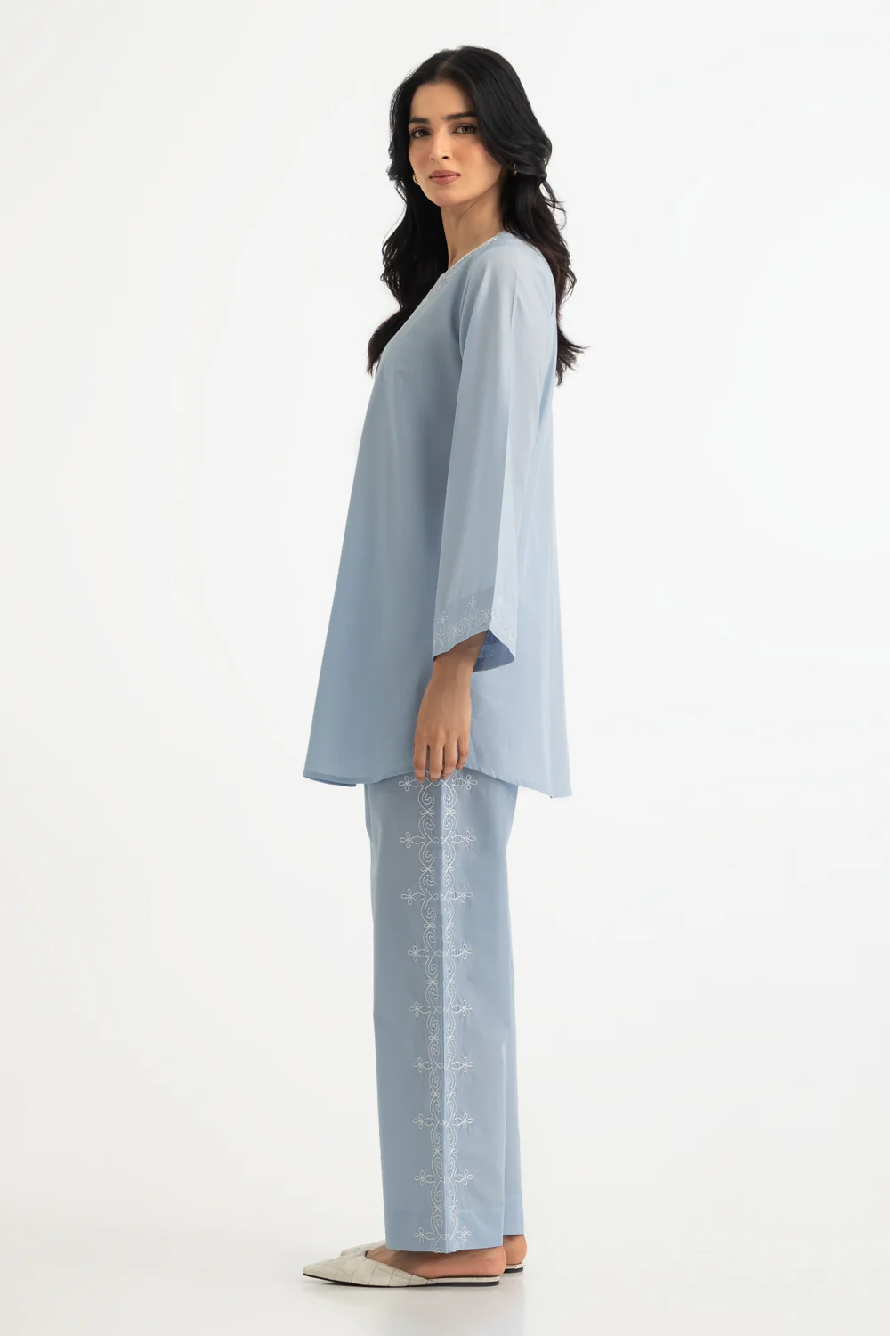 Cambric Embroidered Co-Ord Set - Image 3