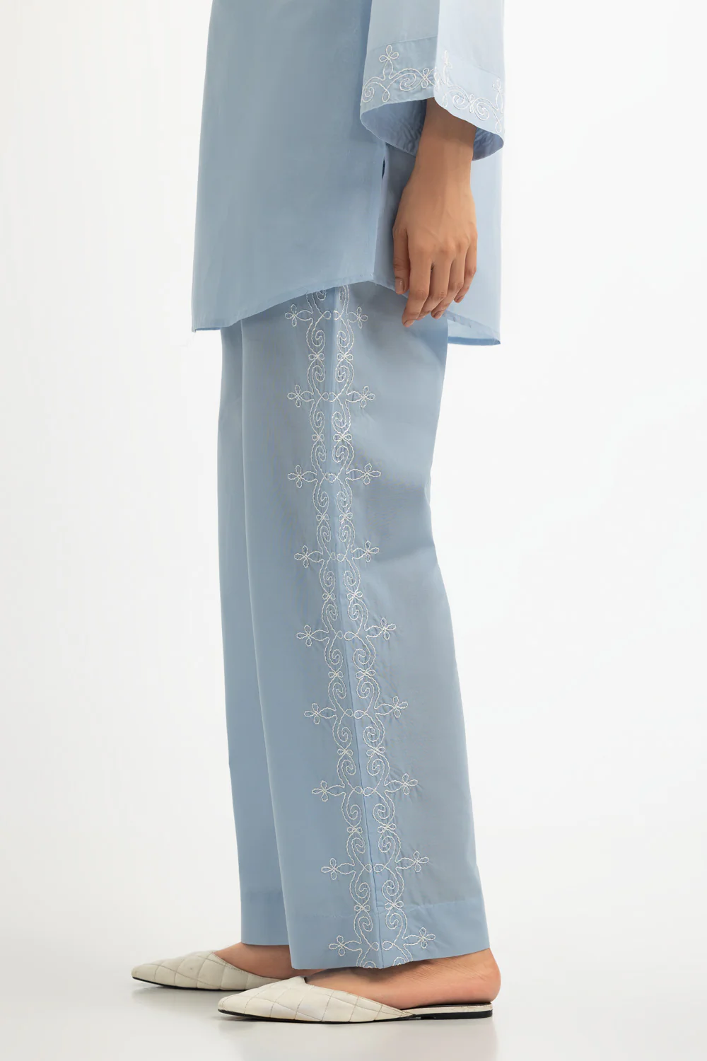 Cambric Embroidered Co-Ord Set - Image 7