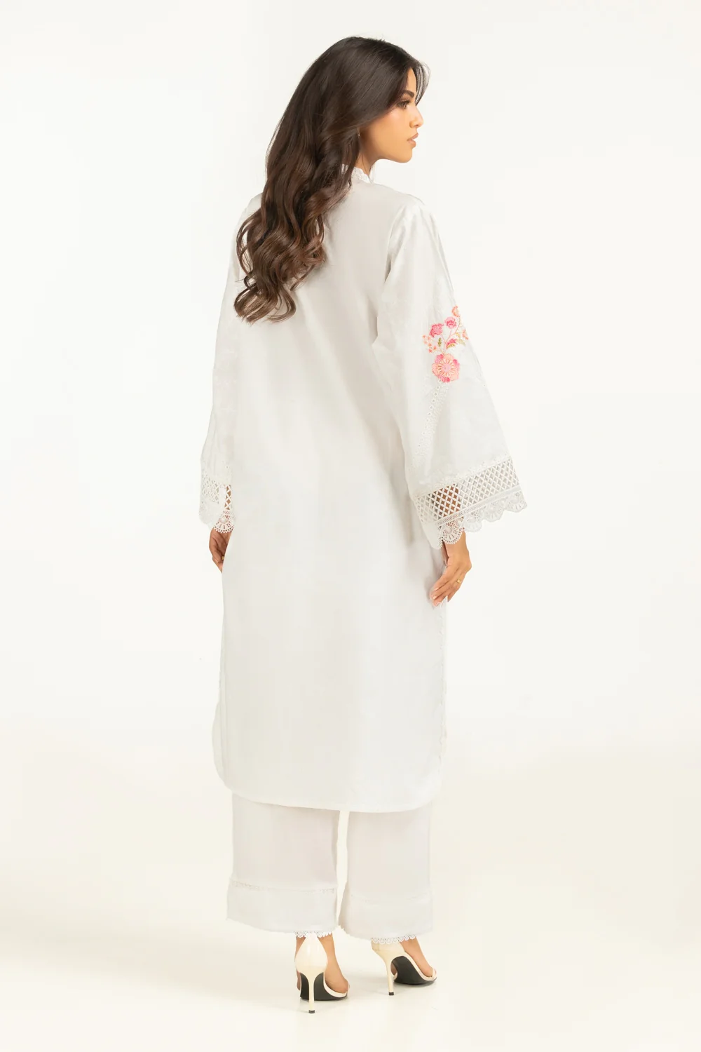 Cambric Embroidered Shirt And Dupatta - Image 5