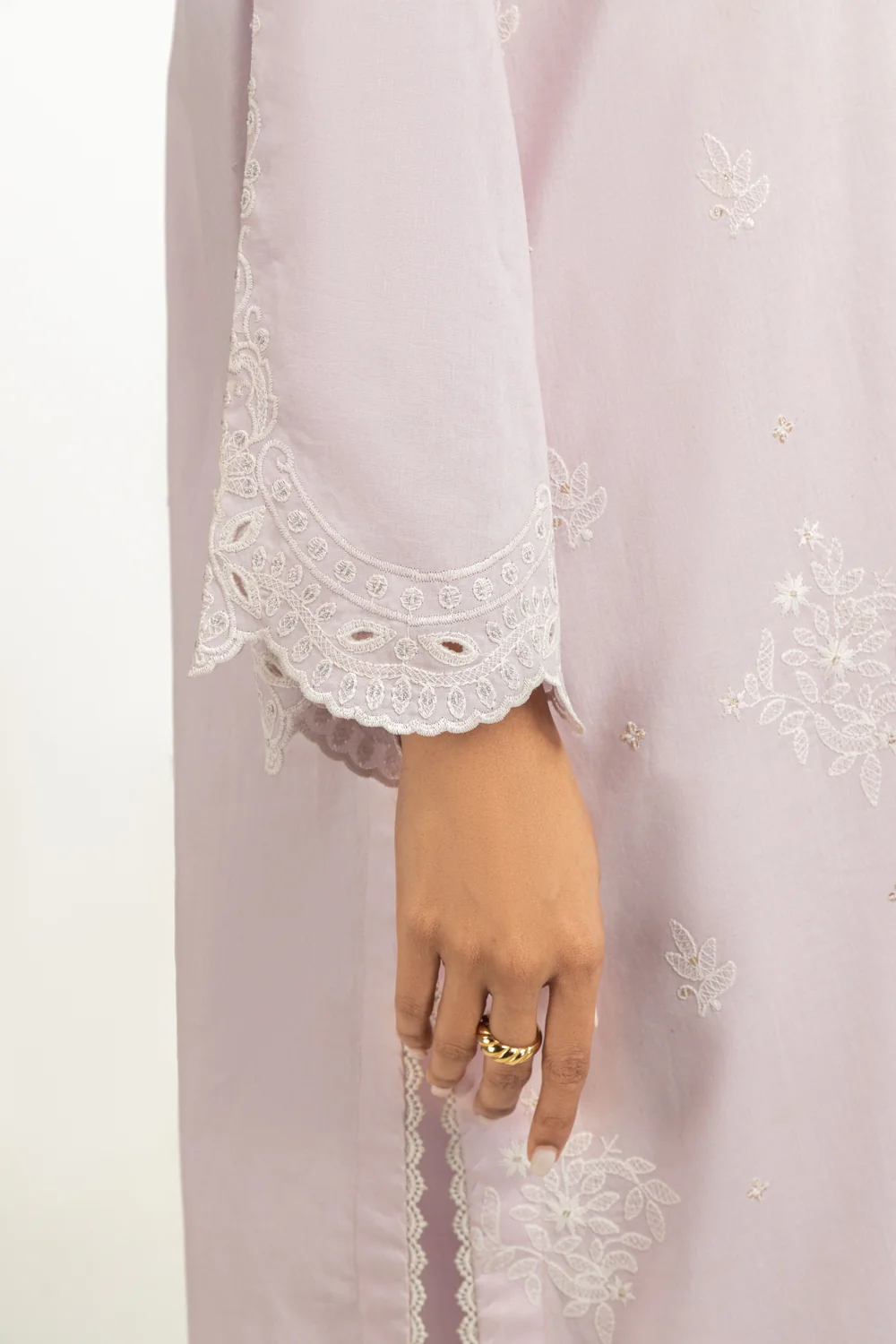 Cambric Embroidered Shirt And Trouser - Image 3