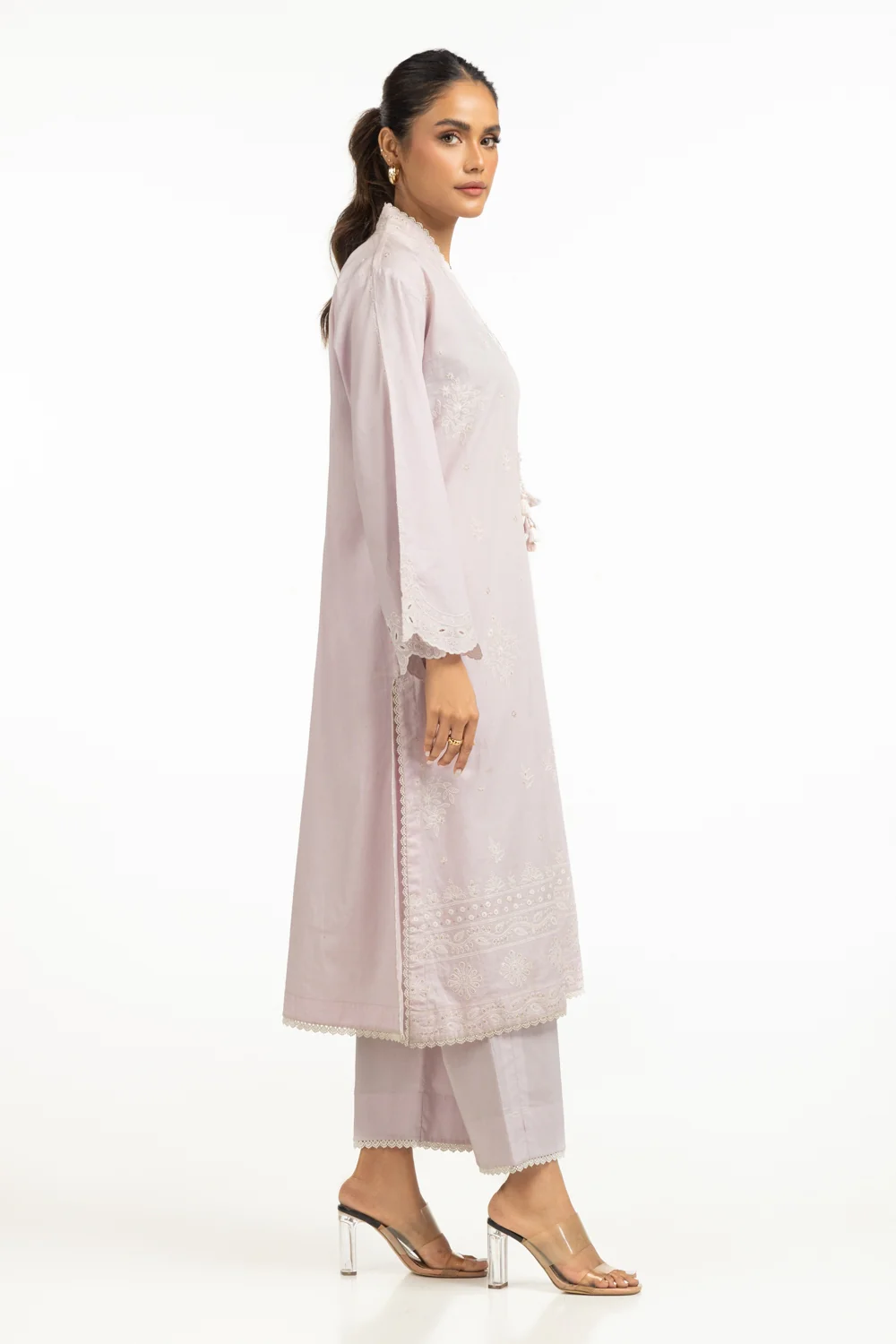 Cambric Embroidered Shirt And Trouser - Image 5