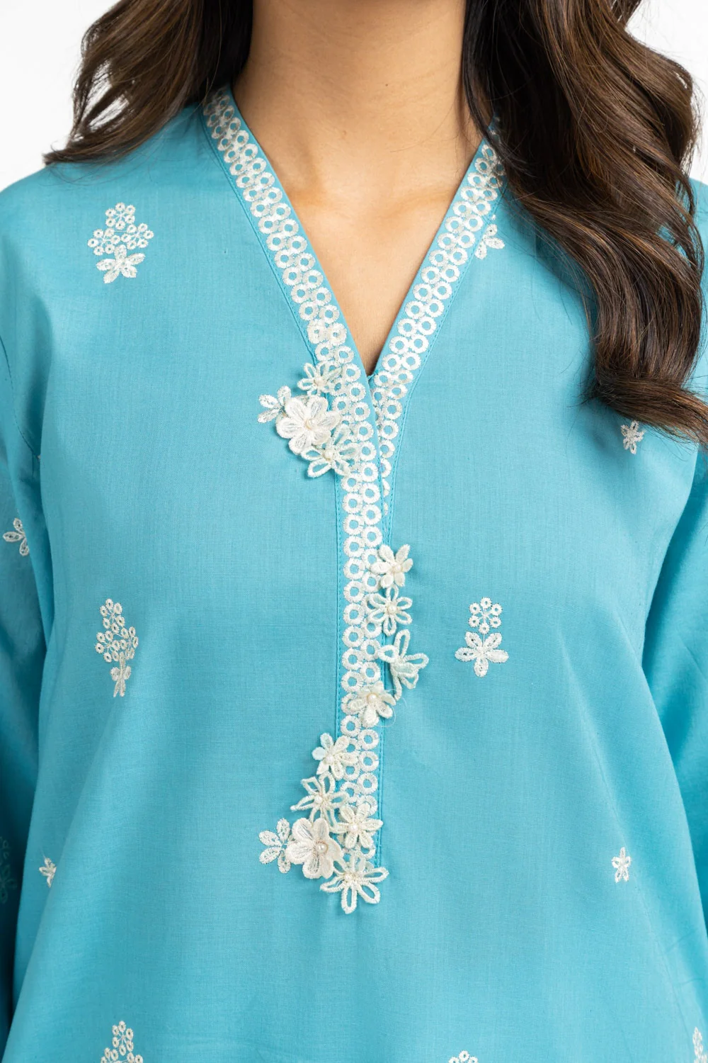 Cambric Embroidered Shirt And Trouser - Image 3