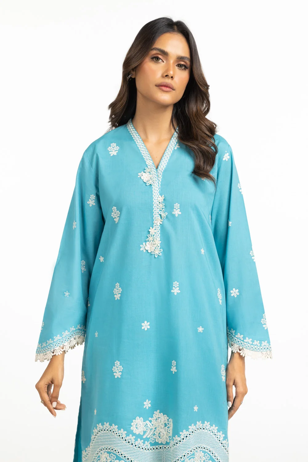 Cambric Embroidered Shirt And Trouser - Image 4