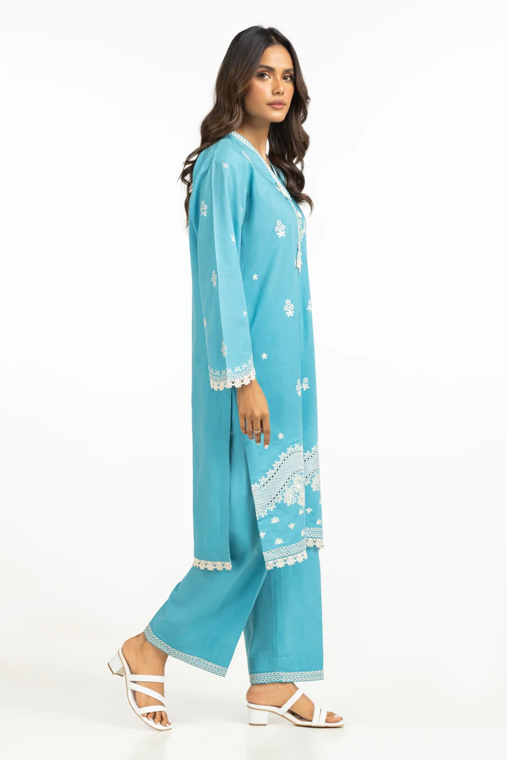 Cambric Embroidered Shirt And Trouser - Image 5
