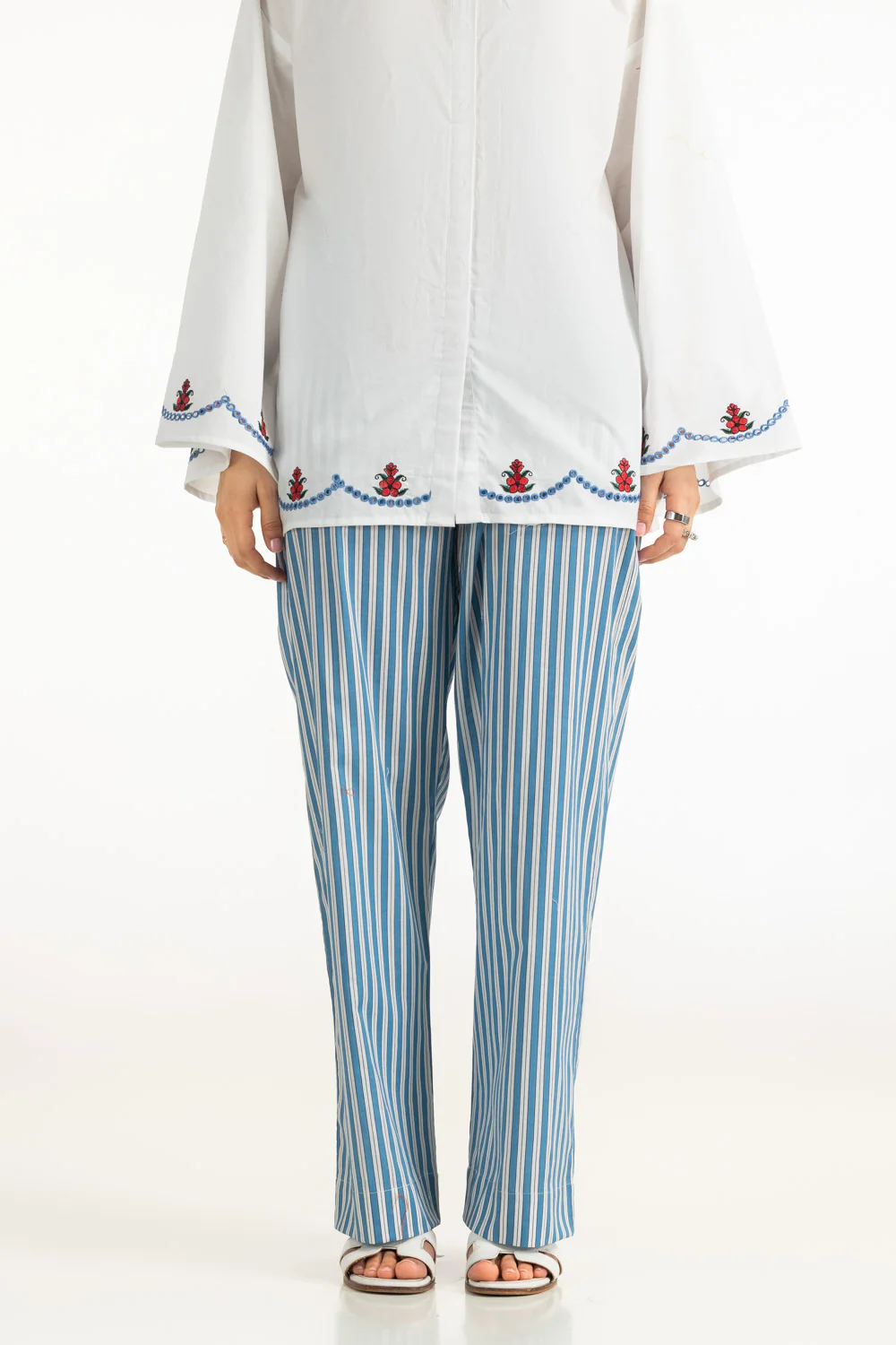 Cambric Embroidered Shirt And Trouser - Image 7