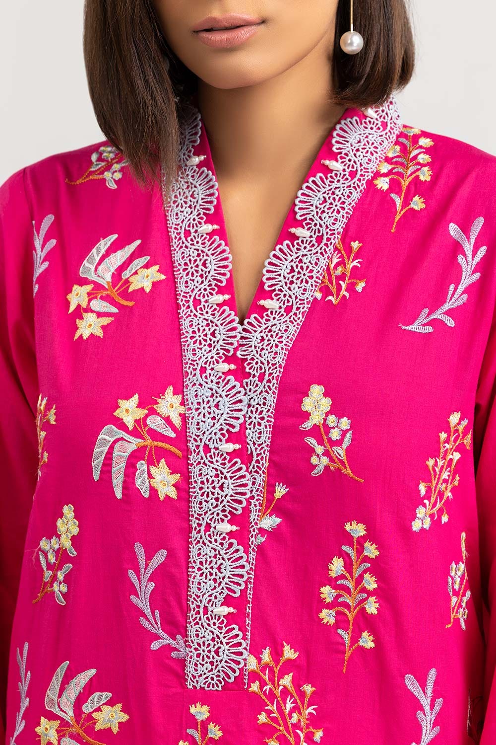Cambric Embroidered Shirt - Image 5