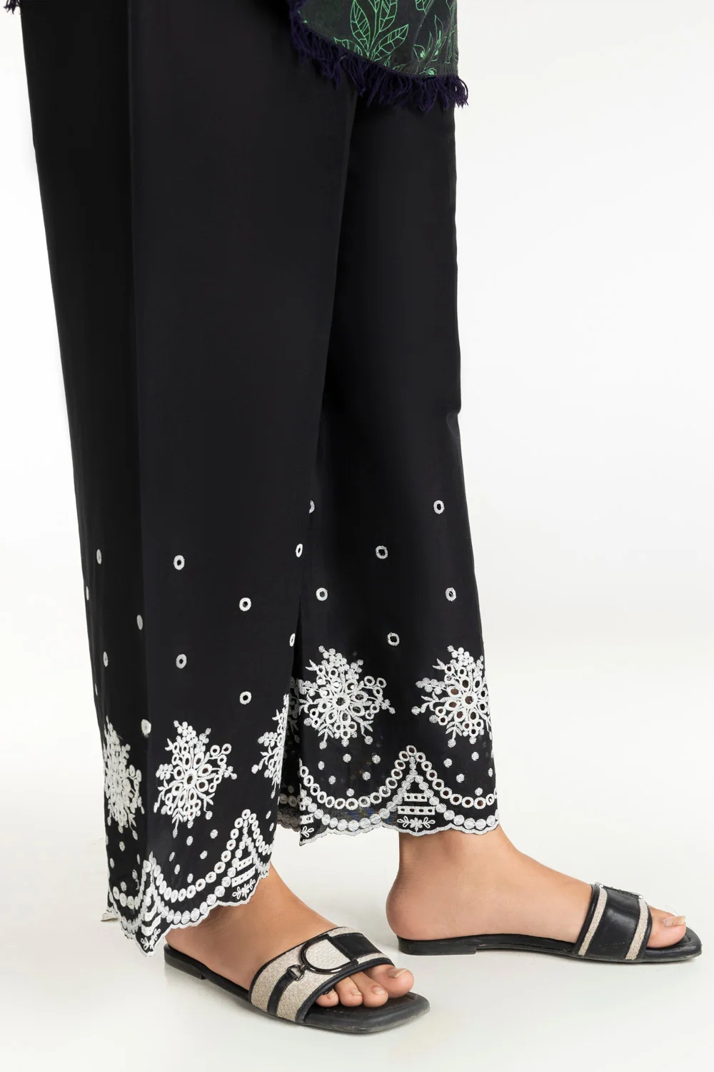 Cambric Embroidered Trouser - Image 2