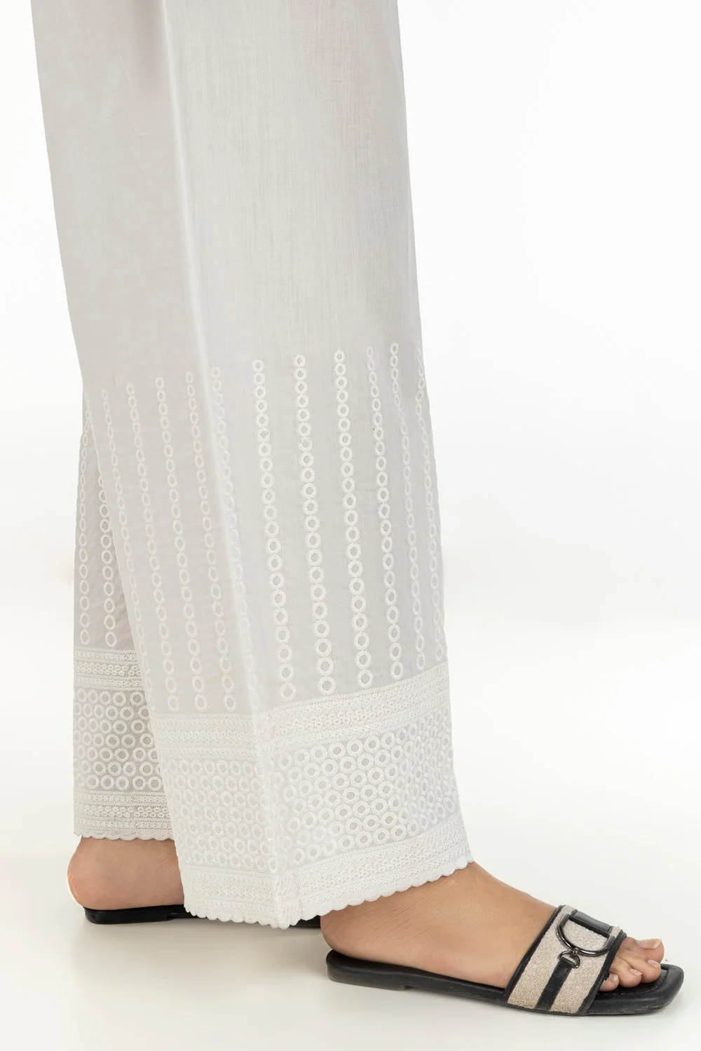 Cambric Embroidered Trouser - Image 2