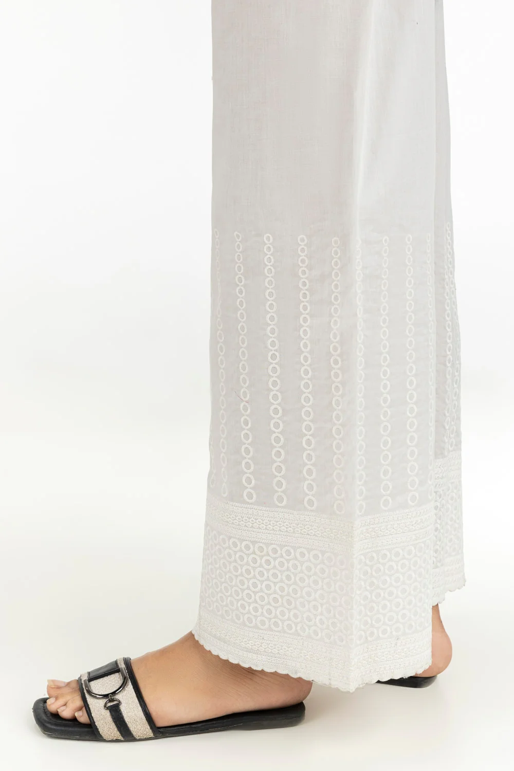Cambric Embroidered Trouser - Image 3