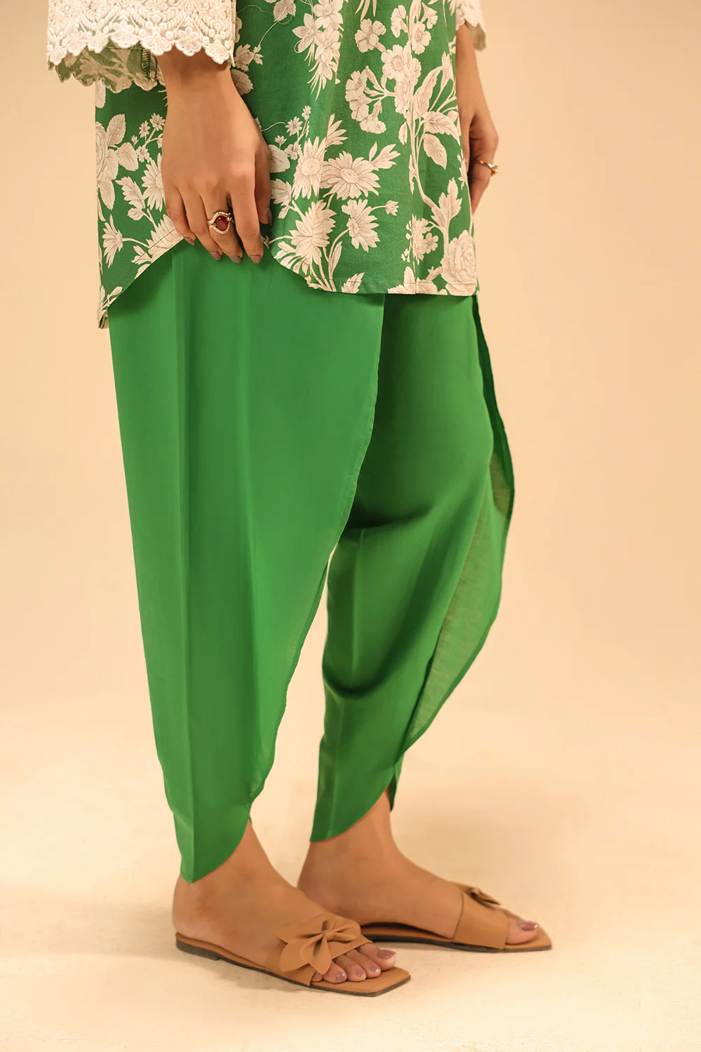 Cambric Printed Co-Ord Set With Embroidered - Image 7