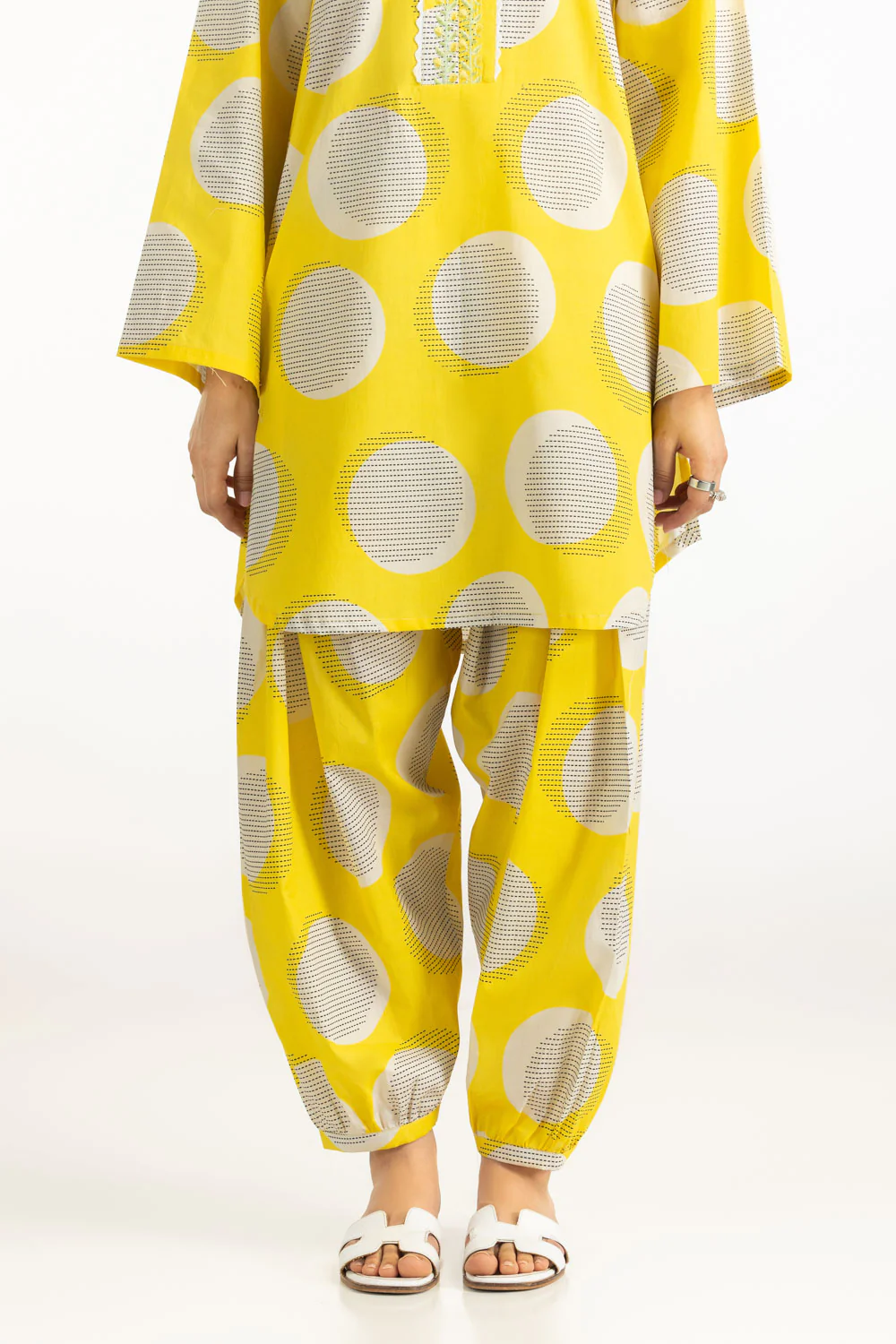 Cambric Printed Co-Ord Set With Embroidered - Image 7