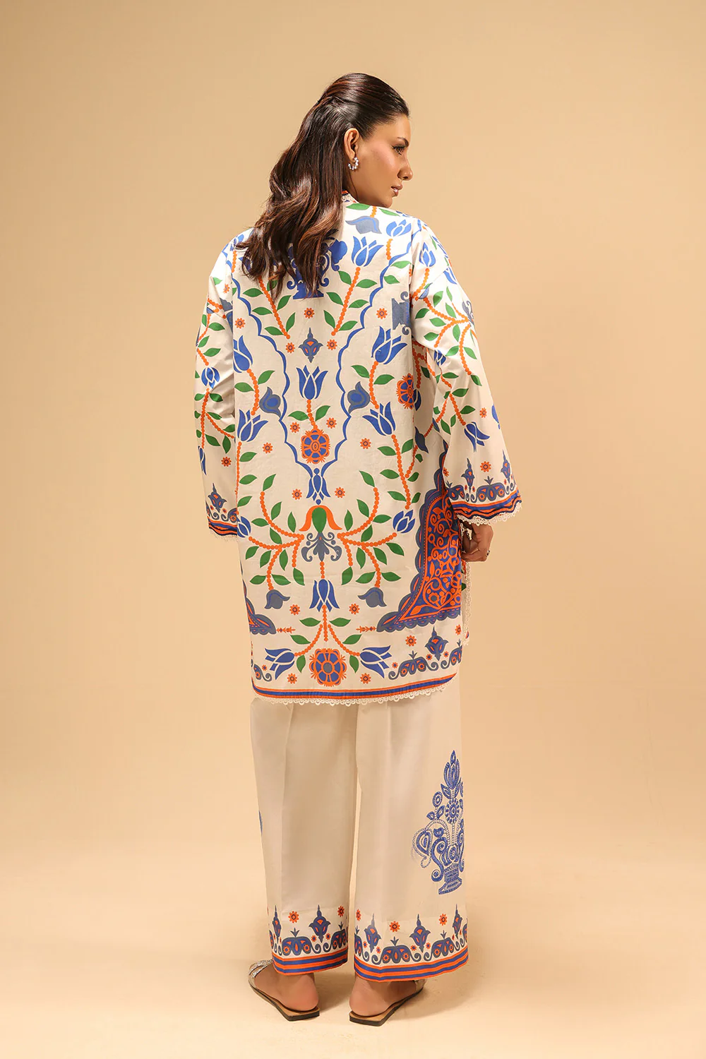 Cambric Printed Co-Ord Set With Embroidered - Image 6