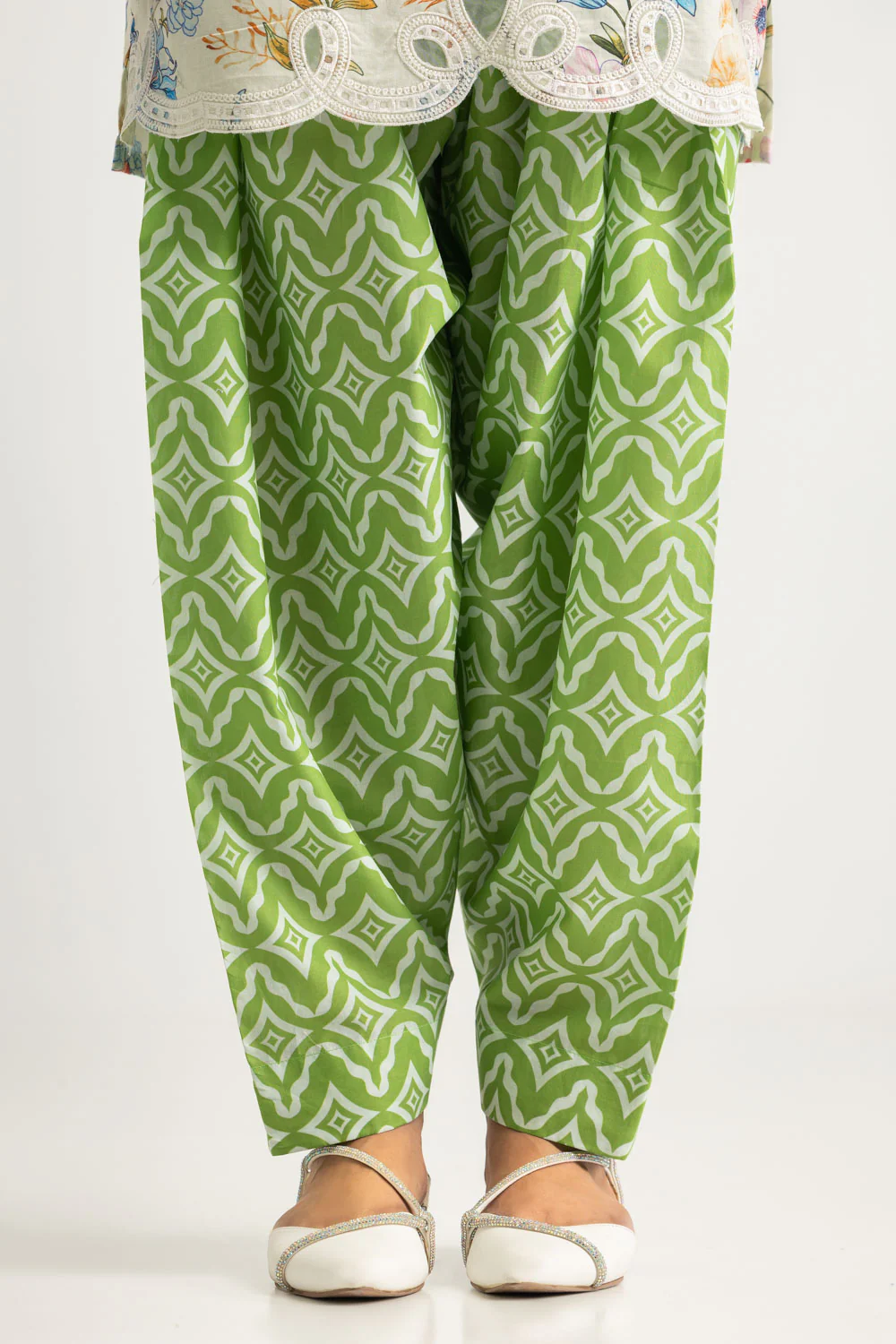 Cambric Printed Co-Ord Set With Embroidered - Image 7