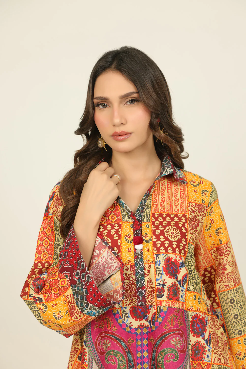 Cambric Printed Long Shirt - Image 5