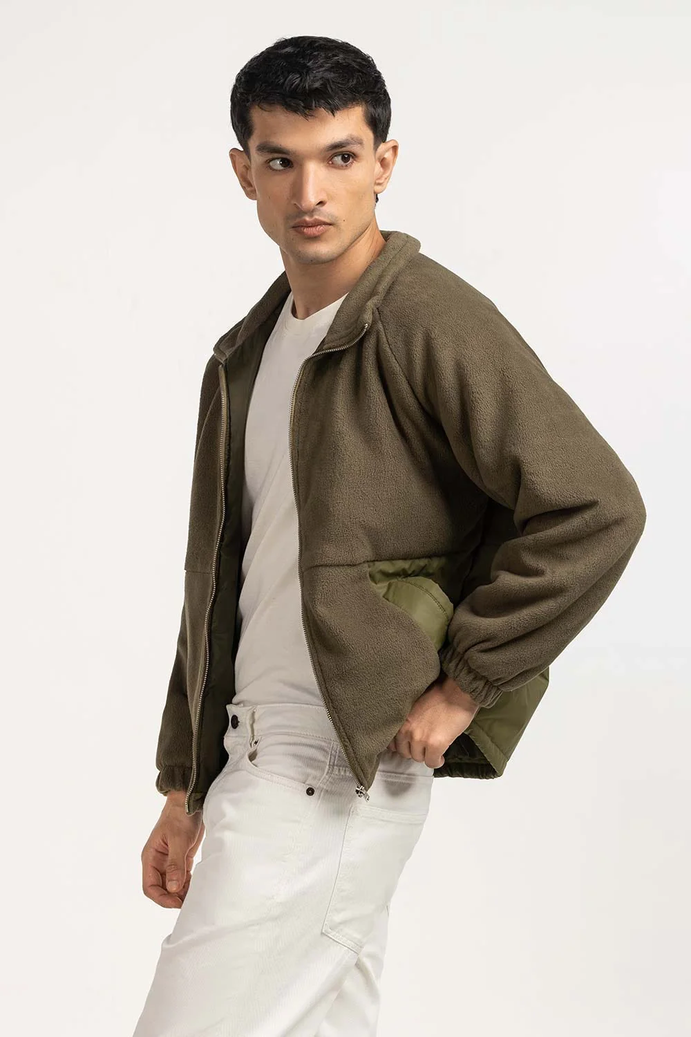 Contrast Polar Fleeve Jacket - Image 4