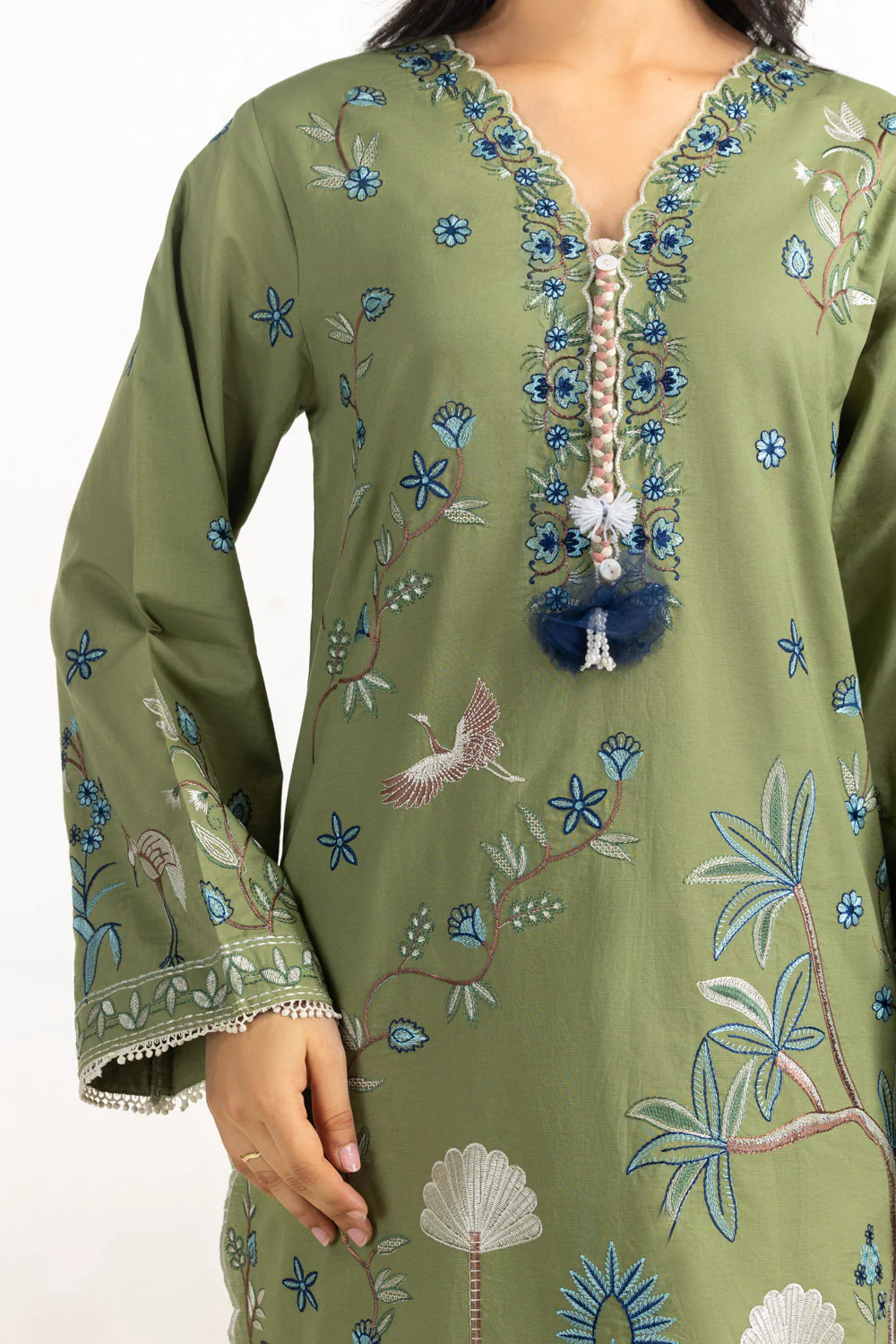Cotton Bana Dora Embroidered Co-Ord Set - Image 2