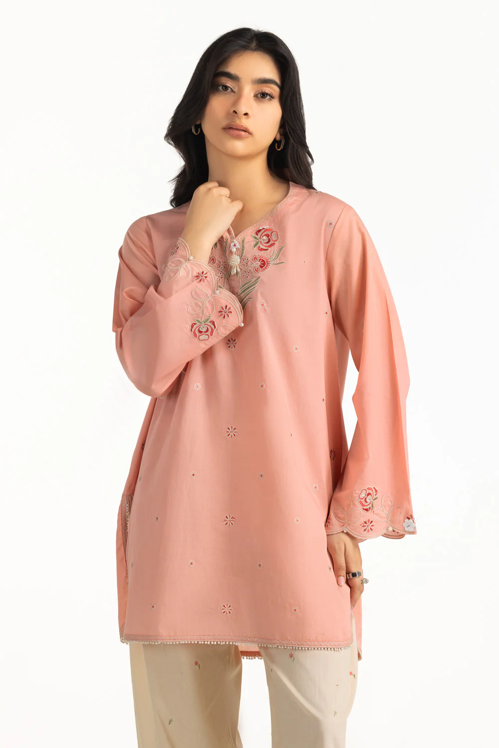 Cotton Bana Dora Embroidered Co-Ord Set - Image 3