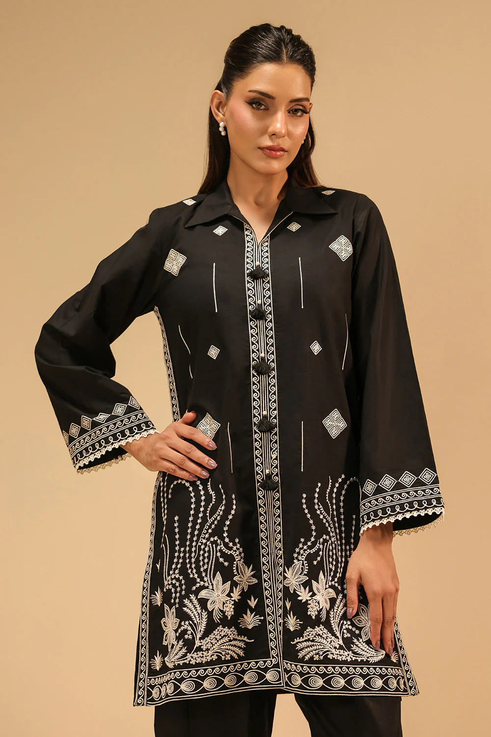Cotton Bana Dora Embroidered Co-Ord Set - Image 4