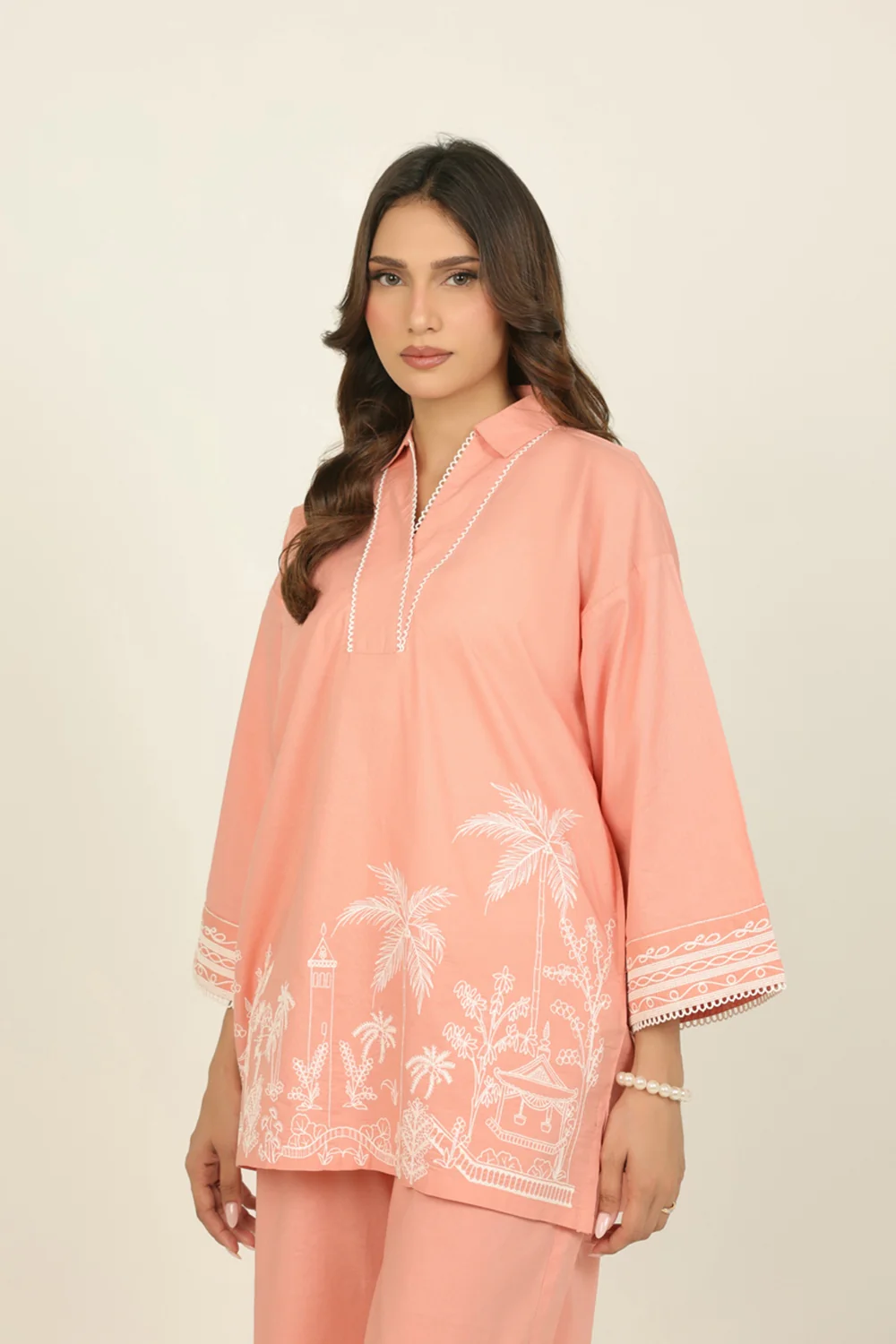 Cotton Bana Dora Embroidered Co-Ord Set - Image 5