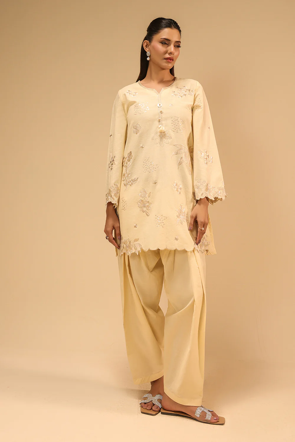 Cotton Bana Dora Embroidered Co-Ord Set - Image 5