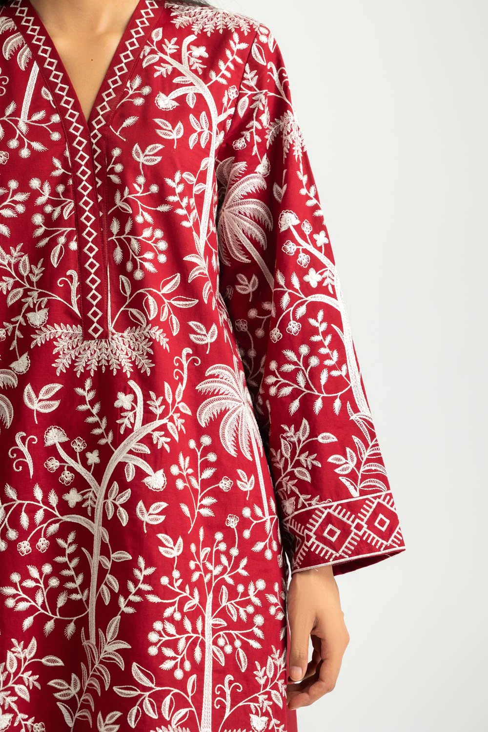 Cotton Bana Dora Embroidered Co-Ord Set - Image 2