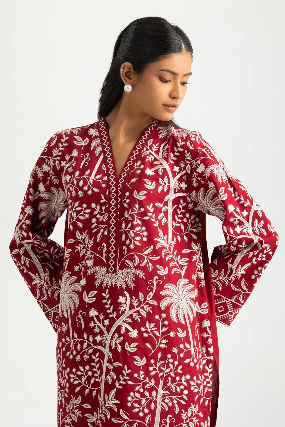 Cotton Bana Dora Embroidered Co-Ord Set - Image 3