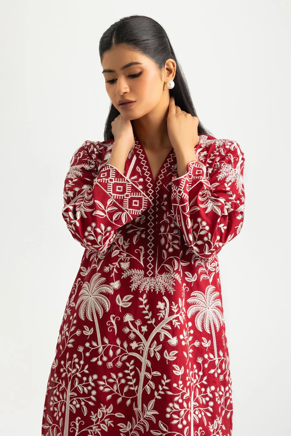 Cotton Bana Dora Embroidered Co-Ord Set - Image 5
