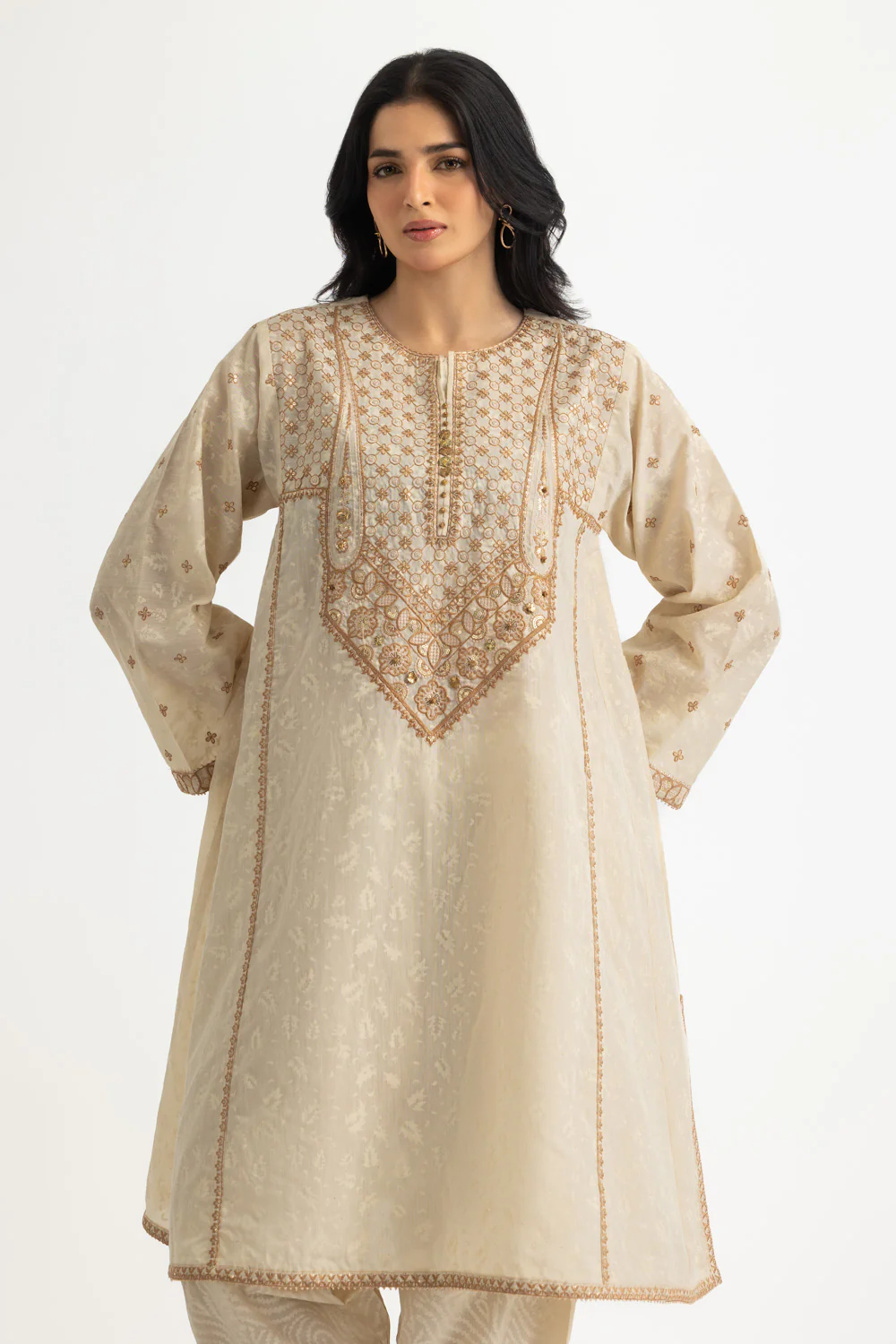 Cotton Bana Dora Embroidered Co-Ord Set - Image 3