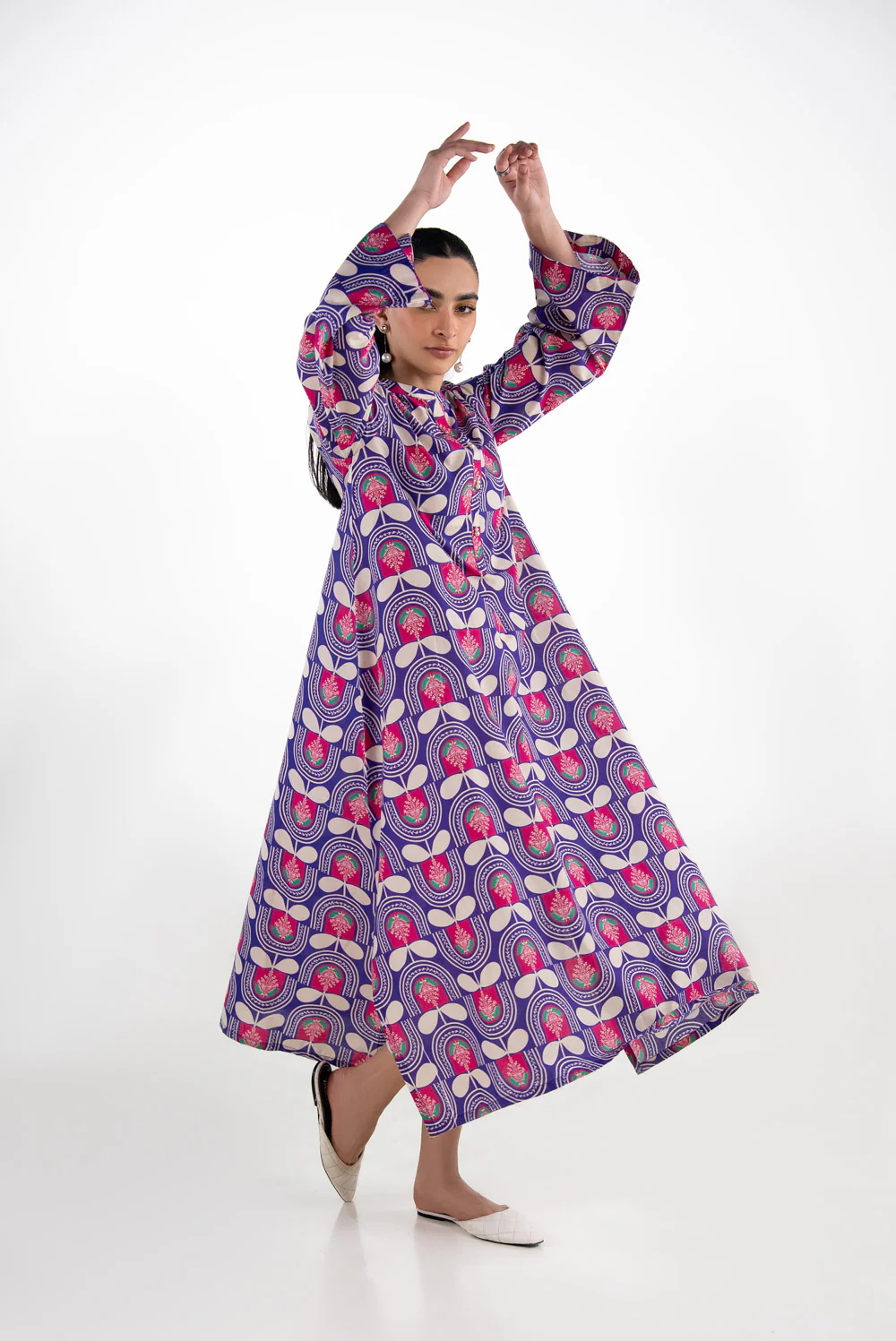 Cotton Bana Dora Printed Long Shirt - Image 4