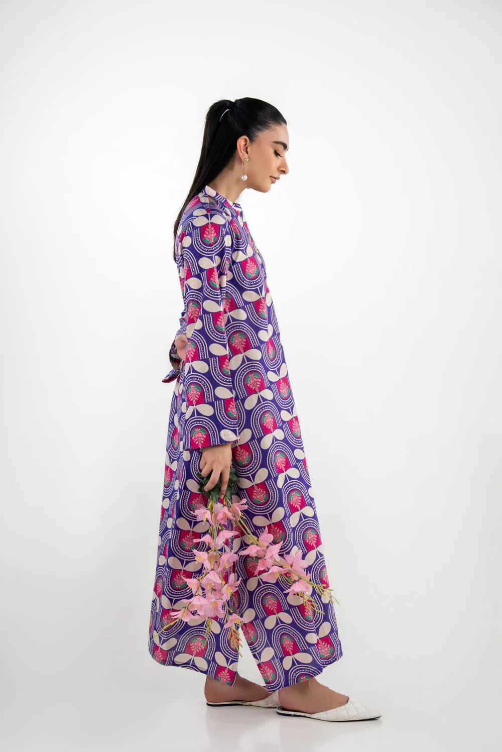 Cotton Bana Dora Printed Long Shirt - Image 6
