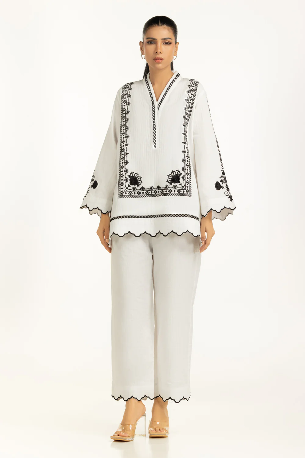 Cotton Embroidered Co-Ord Set